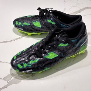 DREAM PAIRS Youth Earth Surface Pattern Soccer Shoes Unisex Girls Boys Black 5